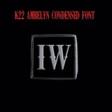 K22 Ambelyn Font - H to L Two Letter Steel Rings - Ring - Big Joes Biker Rings