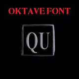 Oktave Font - M to Q Two Letter Steel Rings - Ring - Big Joes Biker Rings