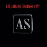 K22 Ambelyn Font - A to C Two Letter Steel Rings - Ring - Big Joes Biker Rings