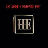 K22 Ambelyn Font - H to L Two Letter Bronze Rings - Ring - Big Joes Biker Rings