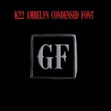K22 Ambelyn Font - D to G Two Letter Silver Rings - Ring - Big Joes Biker Rings