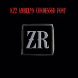K22 Ambelyn Font - R to Z Two Letter Silver Rings - Ring - Big Joes Biker Rings