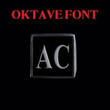Oktave Font - A to C Two Letter Steel Rings - Ring - Big Joes Biker Rings