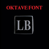 Oktave Font - H to L Two Letter Steel Rings - Ring - Big Joes Biker Rings