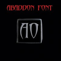 Various Abaddon Font - Two Letter Steel Rings - Ring - Big Joes Biker Rings