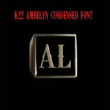 K22 Ambelyn Font  - A to C Two Letter Bronze Rings - Ring - Big Joes Biker Rings