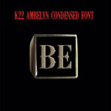 K22 Ambelyn Font  - A to C Two Letter Bronze Rings - Ring - Big Joes Biker Rings