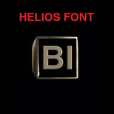 Helios Font - A to C Two Letter Bronze Rings - Ring - Big Joes Biker Rings