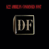 K22 Ambelyn Font - D to G Two Letter Bronze Rings - Ring - Big Joes Biker Rings