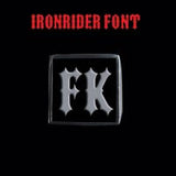 Various Ironrider Font Two Letter Silver Rings - Ring - Big Joes Biker Rings
