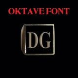 Oktave Font - D to G Two Letter Bronze Rings - Ring - Big Joes Biker Rings