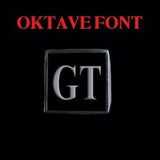 Oktave Font - D to G Two Letter Silver Rings - Ring - Big Joes Biker Rings