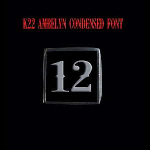 Two Digit Number Square (K22 Ambelyn Font) Sterling Silver Ring - Ring - Big Joes Biker Rings