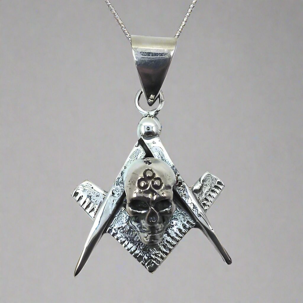 Masonic Skull Pendant – Big Joes Biker Rings