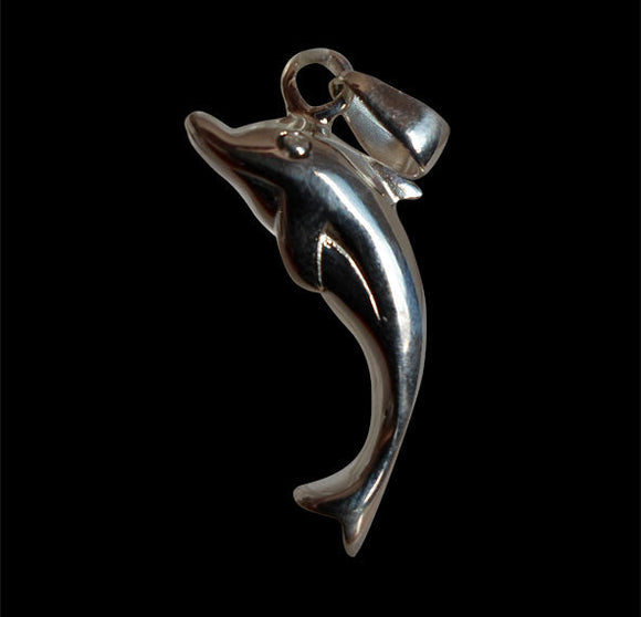 Porpoise / Dolphin Sterling Silver Pendant