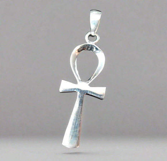 Ankh (Egyptian Cross) Sterling Silver Pendant - Pendant - Big Joes Biker Rings