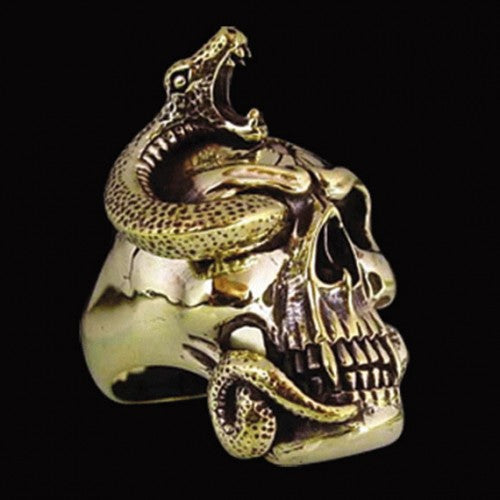 Snake Skull Ring – Big Joes Biker Rings