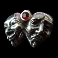 Comedy and Tragedy Guy Fawkes Mask Ring - Ring - Big Joes Biker Rings
