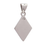 Number 13 Bad Luck Diamond Face Small Stainless Steel Pendant