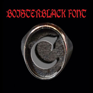 Oval Gothic Font 1-Letter Stainless Steel Rings - Ring - Big Joes Biker Rings