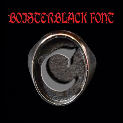 Oval Gothic Font 1-Letter Sterling Silver Rings - Ring - Big Joes Biker Rings