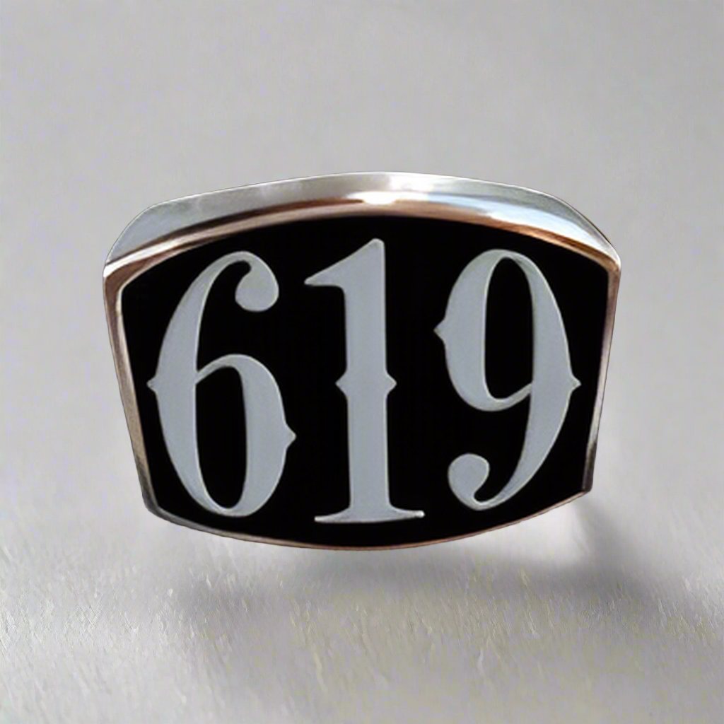619 3-Number Ring – Big Joes Biker Rings