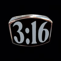 3:16 3-Number Ring - Ring - Big Joes Biker Rings