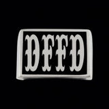 DFFD (Big Top Font)  4-Letter Ring - Ring - Big Joes Biker Rings