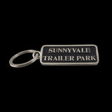 Sunnyvale Nickel Plate on Brass Enameled Keychain - Key Chain - Big Joes Biker Rings